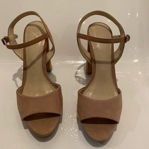Tan high heels